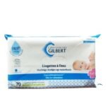 Gilbert Lingettes Bébé à l’Eau Biodégradables – 70 lingettes
