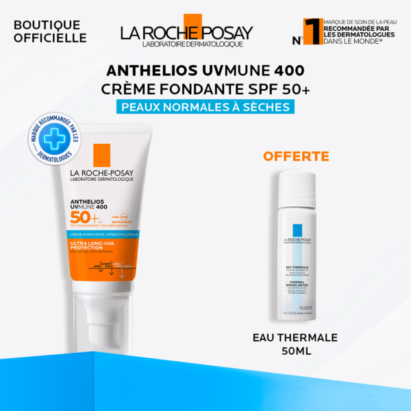 La Roche Posay Anthelios Creme Fondante UVMUNE 400 50ml + Eau Thermale 50ml Offerte