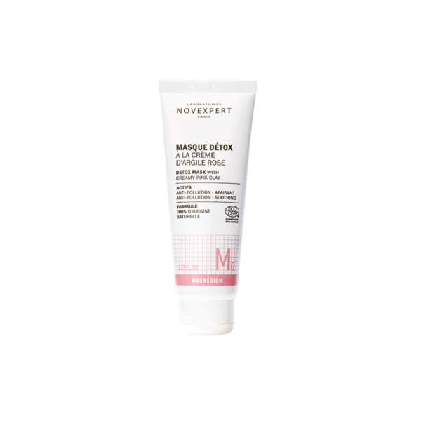 Novexpert Magnésium Masque Détox à la Crème d’Argile Rose – 75 ml
