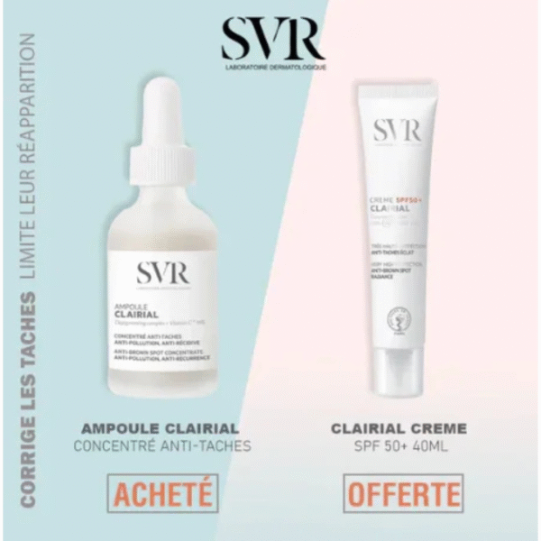 Svr Clairial Ampoule 30ml+Clairial Creme Spf50+ 40ml Pack