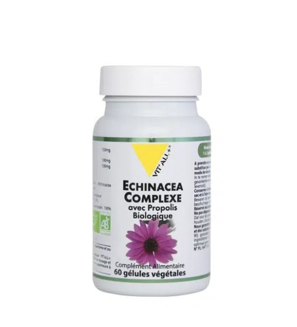 VITALL PLUS ECHINACEA COMPLEXE BIO AVEC PROPOLIS 60 GELULES