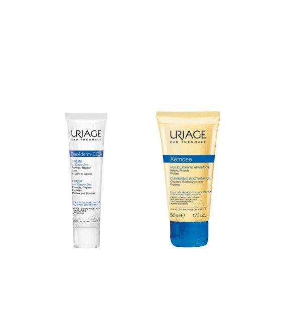 URIAGE BARIÉDERM-CICA CRÈME AU CUIVRE-ZINC + XÉMOSE – HUILE LAVANTE APAISANTE 50ml OFFERTE
