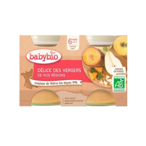 BABYBIO PETIT POT DELICE DE FRUITS 2*130G