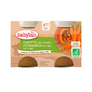 BABYBIO PETIT POT CAROTTES POTIMARRON 2*130G