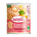 BABYBIO 5 CEREALES FRUITS BANANE POMME 220G