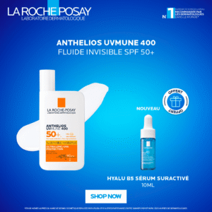 LA ROCHE POSAY PACK ANTHELIOS UVMUNE 400 SPF50+ FLUIDE INVISIBLE 50ML + ANTHELIOS UVMUNE 400 SPF50+ FLUIDE INVISIBLE 15ML OFFERT