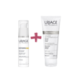 URIAGE PACK DUO DEPIDERM SOIN DE JOUR ANTI-TACHES SPF50 30ML + DEPIDERM CREME MOUSSE NETTOYANTE ECLAT 100ML