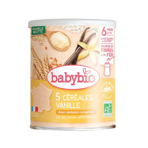 BABYBIO 5 CEREALES VANILLE 220G