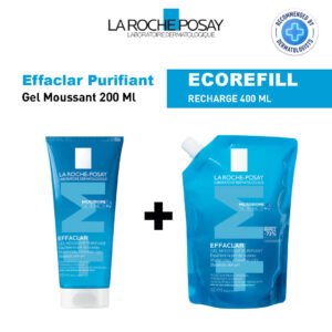 LA ROCHE POSAY EFFACLAR +M GEL MOUSSANT PURIFIANT NETTOYANT PEAUX GRASSES A TENDANCE ACNEIQUE 400ML