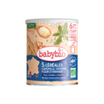 BABYBIO 5 CEREALES VERVEINE CAMOMILLE FLEUR D'ORANGER 220G