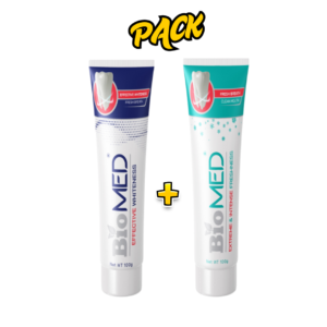 BIOMED PACK DENTIFICE EXTREME&INTENSE FRESHNESS 100G + DENTIFRICE  EFFECTIVE WHITENESS 100G