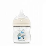 DODIE BIBERON INITIATION+ DECORS TETINE RONDE 3 VITESSES DEBIT 1 0-6MOIS 150ML