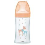 DODIE BIBERON SENTATION+ VERRE BEIGE BICHE TETINE PLATE D2 0-6MOIS 270ML